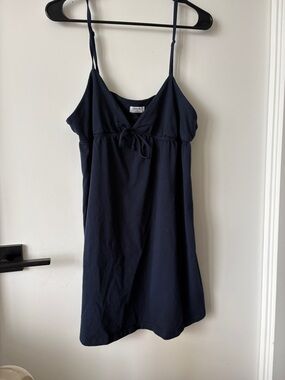 Sunday Best Navy Blue Mini Dress with Spaghetti Straps